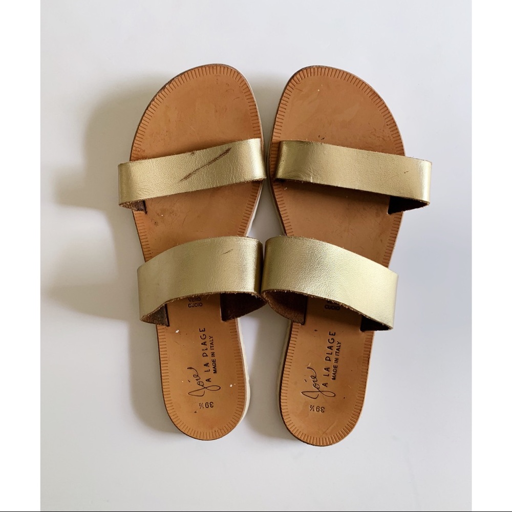 Joie gold leather sandals